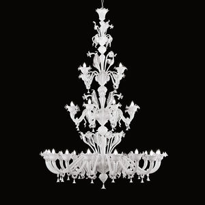 classic chandelier / blown glass / Murano glass / LED