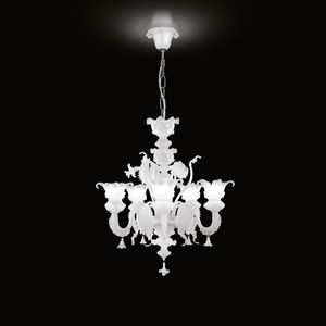 classic chandelier / blown glass / Murano glass / LED