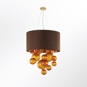 pendant lamp / contemporary / glass / fabric