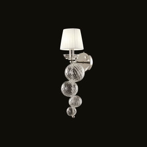 contemporary wall light / blown glass / Murano glass / metal