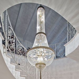 contemporary chandelier / crystal / handmade