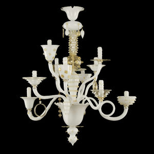 traditional chandelier / blown glass / Murano glass / LED