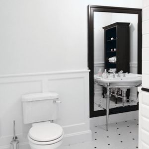 traditional bathroom cabinet / wooden / wall-mounted / with mirror
