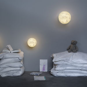 contemporary wall light / in Nebulite® / LED / round