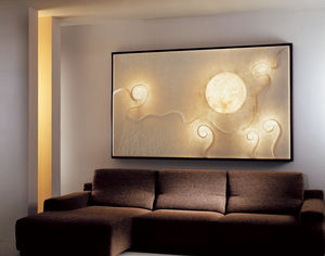 contemporary wall light / wood / steel / in Nebulite®