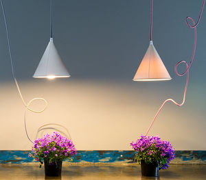 pendant lamp / contemporary / fabric / LED