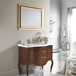 ceramic washbasin cabinet / solid wood / free-standing / traditional