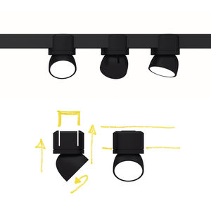 LED track light / round / aluminum / commercial
