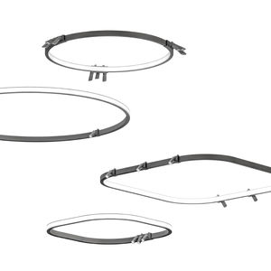 hanging light fixture / LED / round / lacquered aluminum