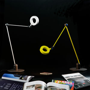 table lamp / original design / metal / swing-arm