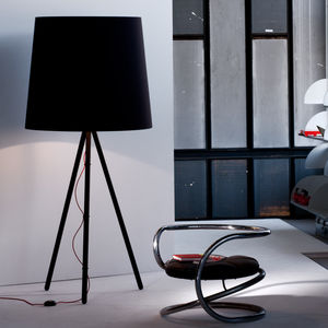 floor-standing lamp / original design / aluminum / tripod