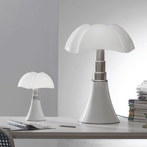 table lamp / original design / stainless steel / methacrylate