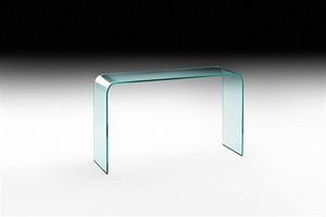 sideboard table / contemporary / glass / curved glass