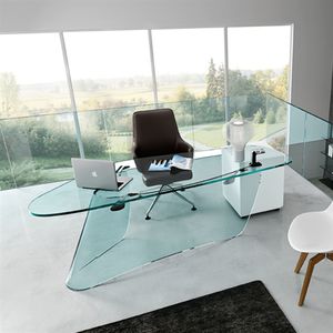 glass desk / contemporary