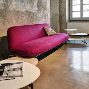 contemporary upholstered bench / fabric / leather / commercial