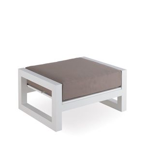 contemporary footrest / acrylic fabric / lacquered aluminum