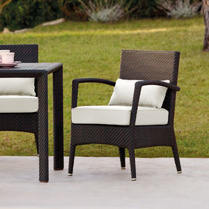 contemporary armchair / fabric / synthetic fiber / with removable cushion