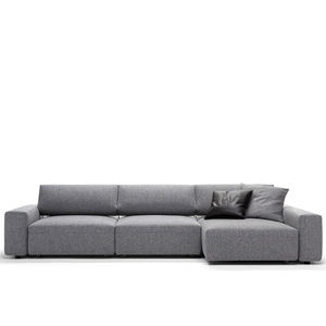 modular sofa / contemporary / fabric / leather