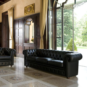sofa bed / Chesterfield / fabric / leather