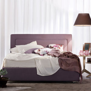 double bed / contemporary / upholstered / with upholstered headboard