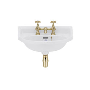 wall-mounted washbasin / other shapes / porcelain / traditional