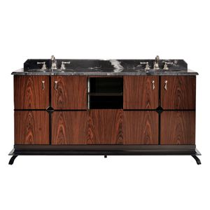 double washbasin cabinet / free-standing / marble / traditional