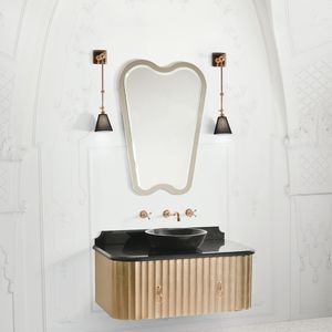 wall-hung washbasin cabinet / marble / traditional / with drawers