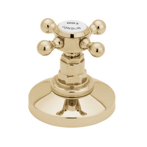 shower shut-off valve / chromed metal / bathroom / 1-hole