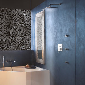 shower mixer tap / for bathtubs / wall-mounted / chromed metal