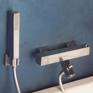 shower mixer tap / for bathtubs / wall-mounted / chromed metal