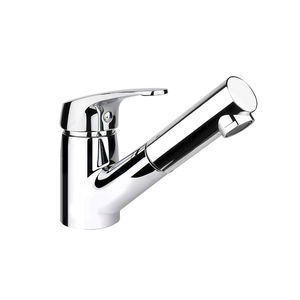 washbasin mixer tap / chromed metal / bathroom / 1-hole