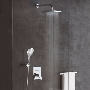 shower mixer tap / built-in / steel / bathroom