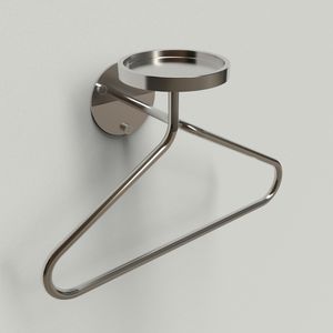 wall-mounted valet stand / contemporary / stainless steel