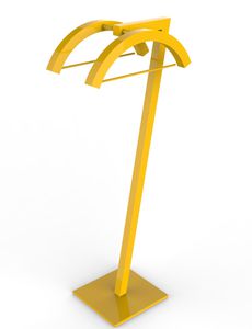 floor-mounted valet stand / contemporary / metal