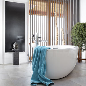 electric radiator / infrared / tempered glass facing / contemporary