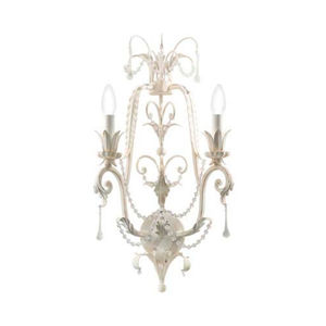 classic wall light / wrought iron / crystal / incandescent