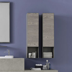 contemporary bathroom cabinet / wooden / wall-mounted