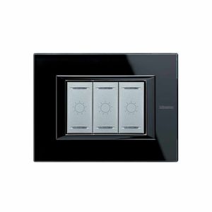 light switch / push-button / triple / contemporary