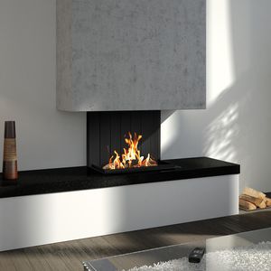 wood fireplace / gas / multi-fuel / contemporary