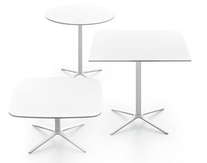 contemporary bistro table / MDF / aluminum / rectangular