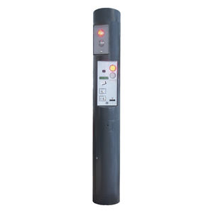 access control bollard / steel / high