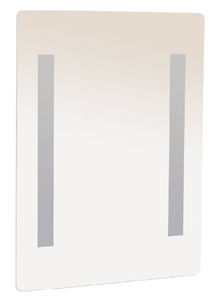 wall-mounted mirror / contemporary / rectangular / illuminated