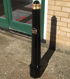 security bollard / galvanized steel / removable / high