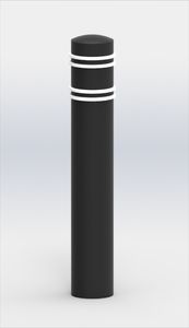 security bollard / galvanized steel / removable / high