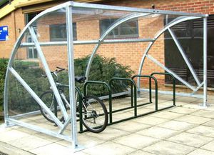 steel cycle shelter
