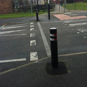 security bollard / galvanized steel / removable