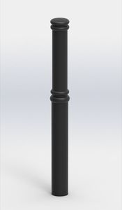 security bollard / galvanized steel / removable / high