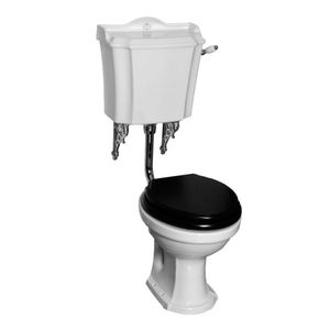 free-standing toilet / ceramic / with low tank
