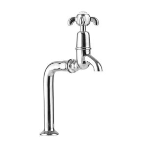 deck-mounted mixer tap / chromed metal / brass / kitchen