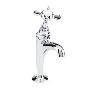 countertop mixer tap / chromed metal / nickel / kitchen